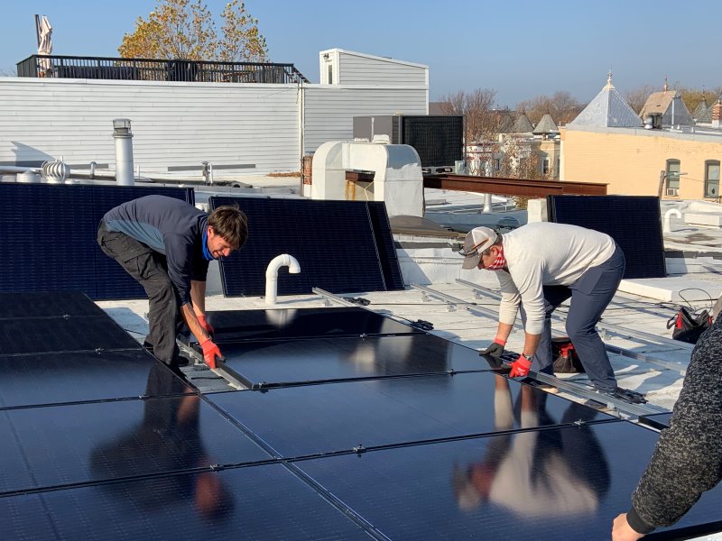 Washington DC flat roof solar